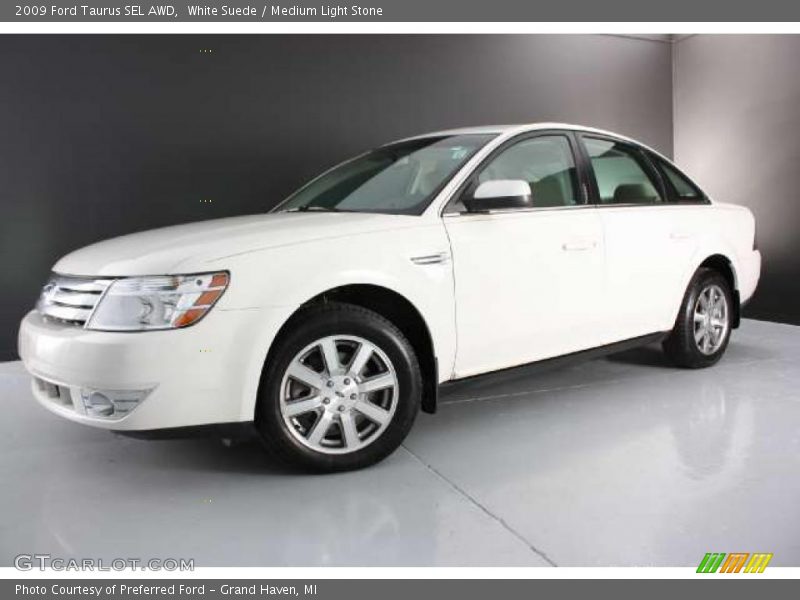White Suede / Medium Light Stone 2009 Ford Taurus SEL AWD