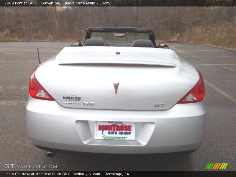 Quicksilver Metallic / Ebony 2009 Pontiac G6 GT Convertible