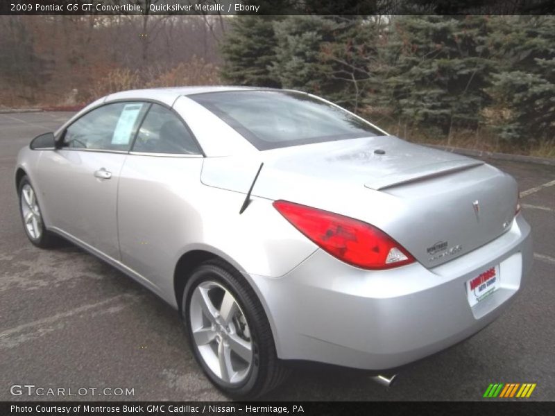 Quicksilver Metallic / Ebony 2009 Pontiac G6 GT Convertible