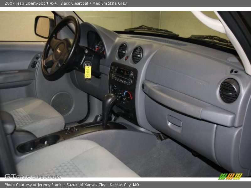 Black Clearcoat / Medium Slate Gray 2007 Jeep Liberty Sport 4x4