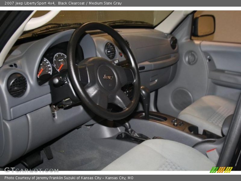 Black Clearcoat / Medium Slate Gray 2007 Jeep Liberty Sport 4x4