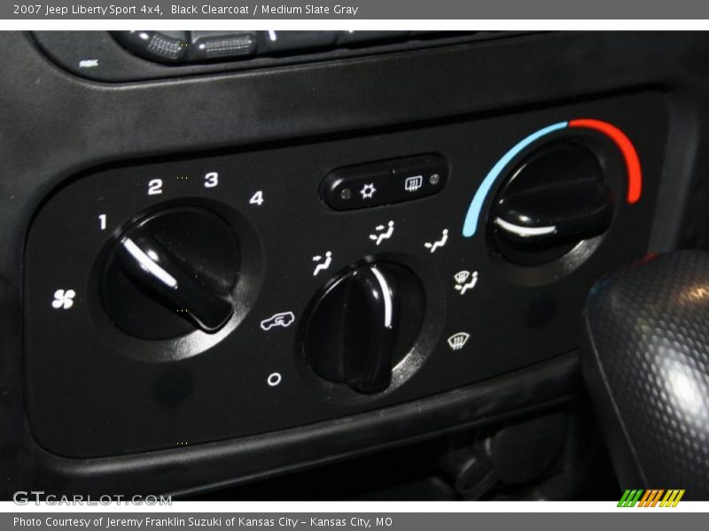 Black Clearcoat / Medium Slate Gray 2007 Jeep Liberty Sport 4x4