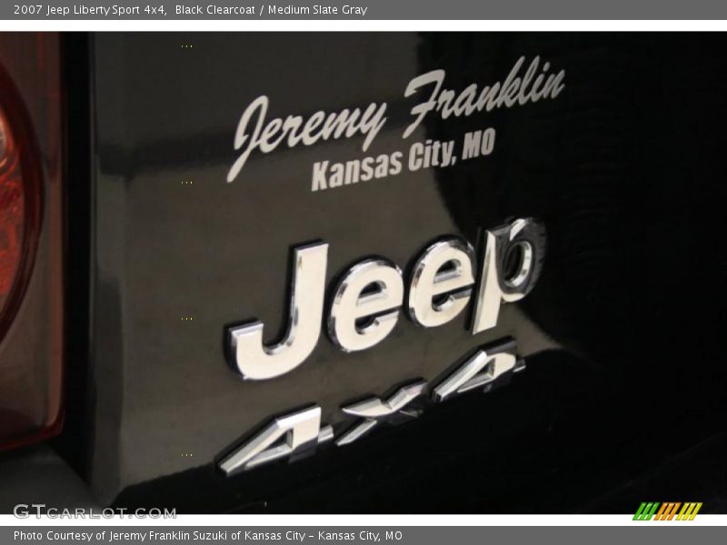 Black Clearcoat / Medium Slate Gray 2007 Jeep Liberty Sport 4x4
