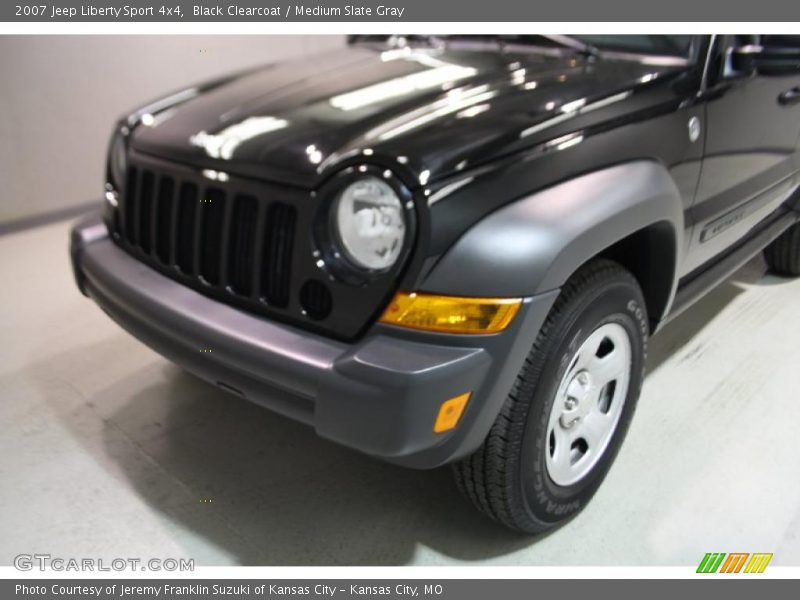 Black Clearcoat / Medium Slate Gray 2007 Jeep Liberty Sport 4x4