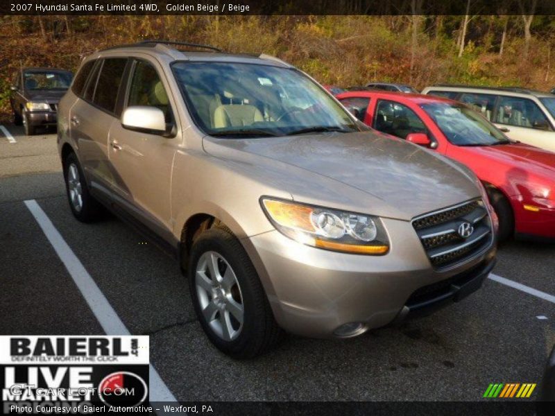 Golden Beige / Beige 2007 Hyundai Santa Fe Limited 4WD