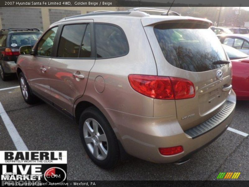 Golden Beige / Beige 2007 Hyundai Santa Fe Limited 4WD