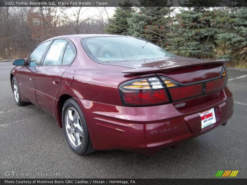 Maple Red Metallic / Taupe 2002 Pontiac Bonneville SLE