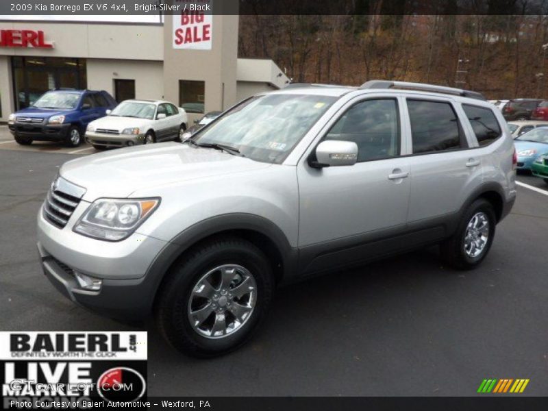 Bright Silver / Black 2009 Kia Borrego EX V6 4x4
