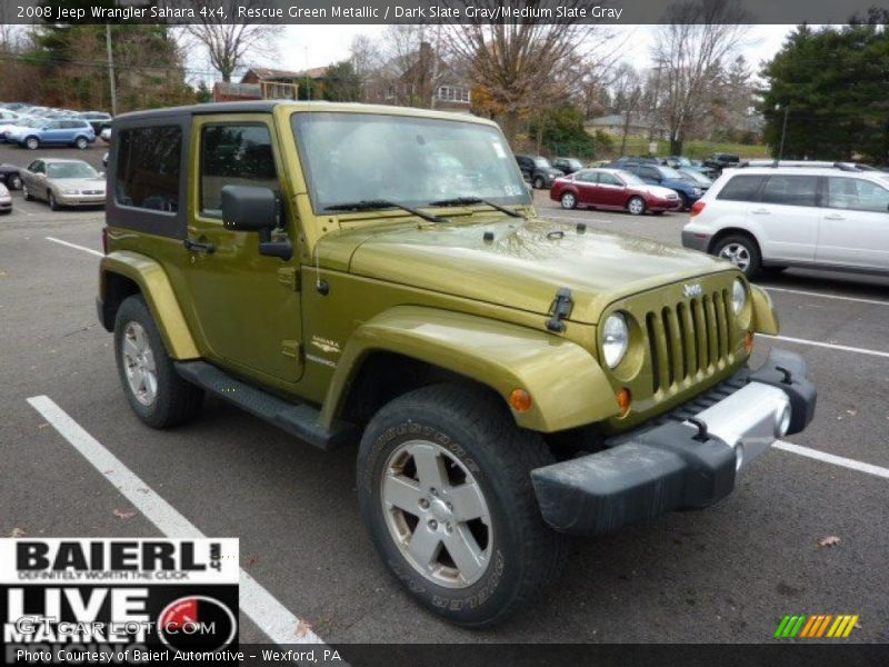 Rescue Green Metallic / Dark Slate Gray/Medium Slate Gray 2008 Jeep Wrangler Sahara 4x4