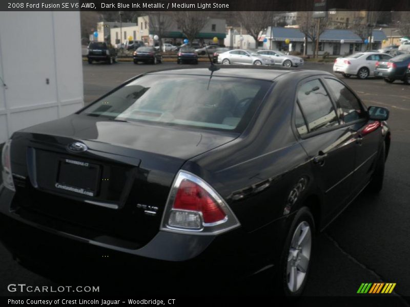 Dark Blue Ink Metallic / Medium Light Stone 2008 Ford Fusion SE V6 AWD