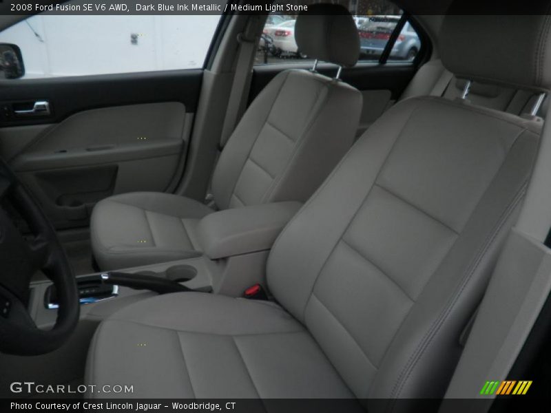 Dark Blue Ink Metallic / Medium Light Stone 2008 Ford Fusion SE V6 AWD