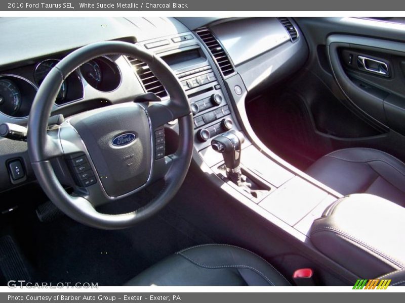 White Suede Metallic / Charcoal Black 2010 Ford Taurus SEL