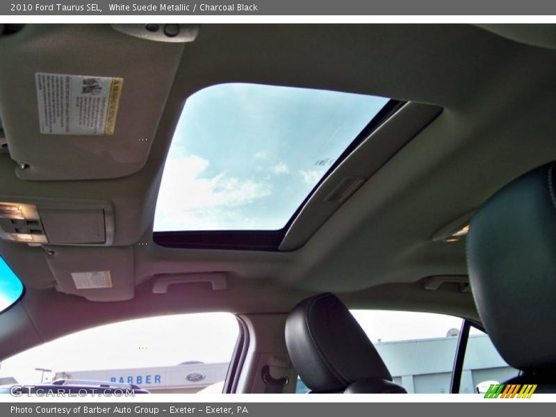 White Suede Metallic / Charcoal Black 2010 Ford Taurus SEL
