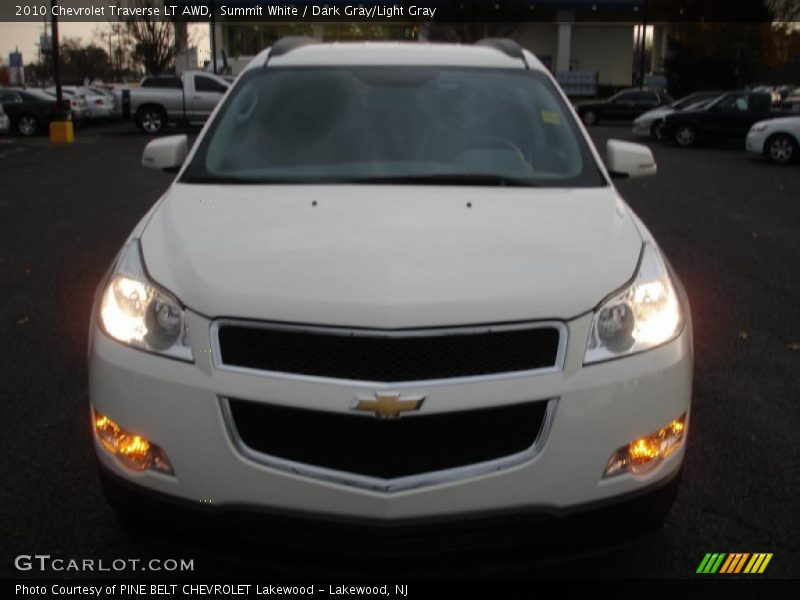 Summit White / Dark Gray/Light Gray 2010 Chevrolet Traverse LT AWD