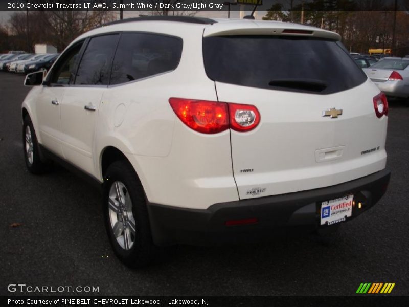 Summit White / Dark Gray/Light Gray 2010 Chevrolet Traverse LT AWD