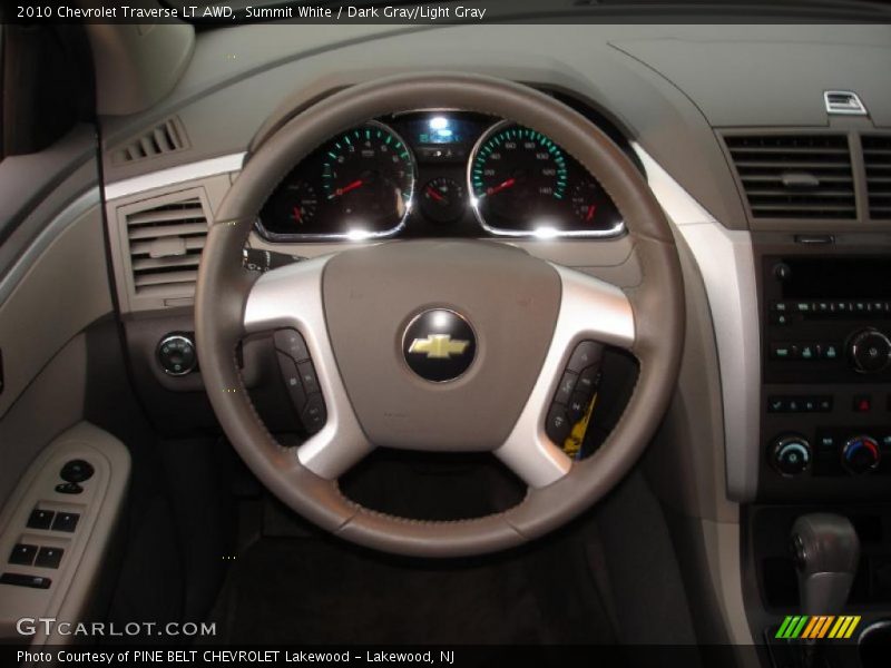 Summit White / Dark Gray/Light Gray 2010 Chevrolet Traverse LT AWD