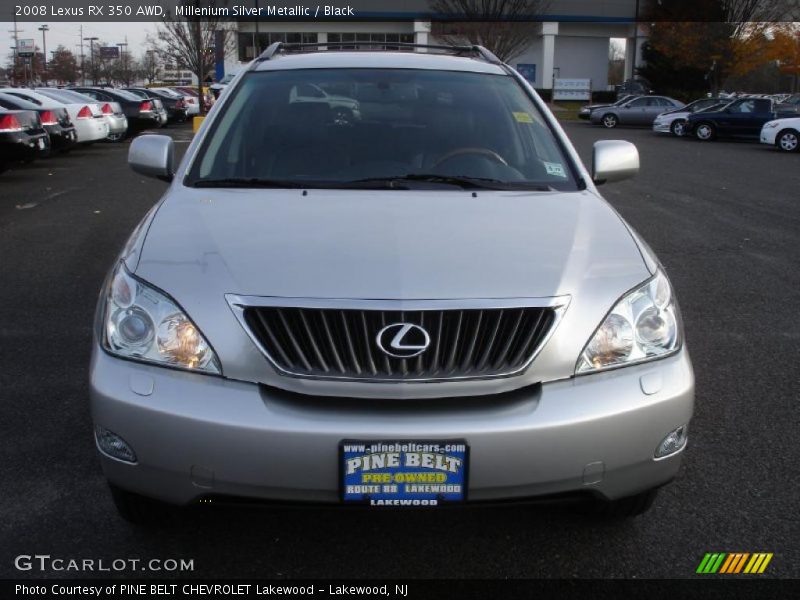 Millenium Silver Metallic / Black 2008 Lexus RX 350 AWD