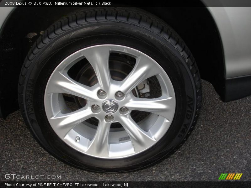 Millenium Silver Metallic / Black 2008 Lexus RX 350 AWD