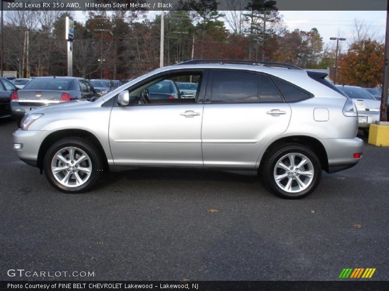 Millenium Silver Metallic / Black 2008 Lexus RX 350 AWD