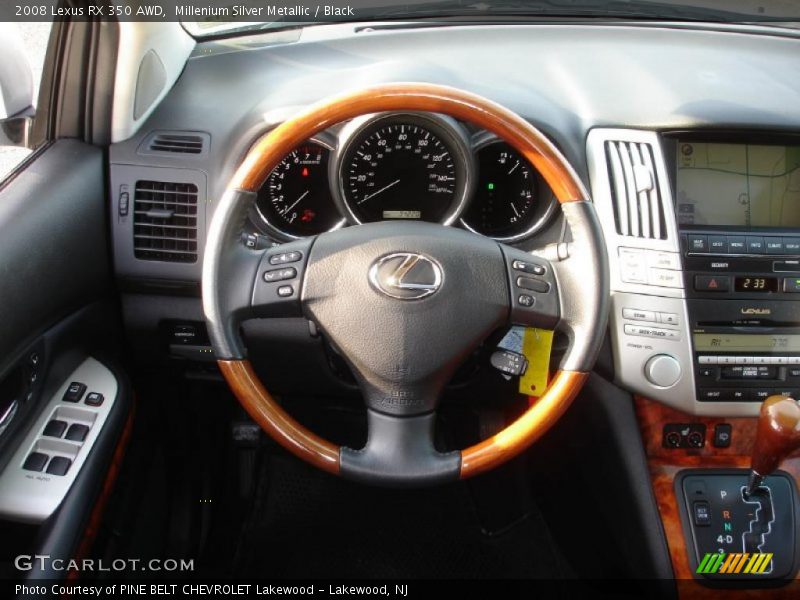 Millenium Silver Metallic / Black 2008 Lexus RX 350 AWD