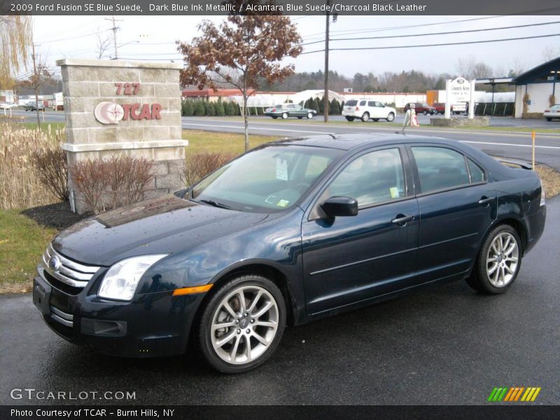 Dark Blue Ink Metallic / Alcantara Blue Suede/Charcoal Black Leather 2009 Ford Fusion SE Blue Suede