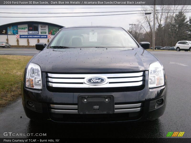 Dark Blue Ink Metallic / Alcantara Blue Suede/Charcoal Black Leather 2009 Ford Fusion SE Blue Suede