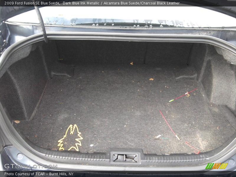 Dark Blue Ink Metallic / Alcantara Blue Suede/Charcoal Black Leather 2009 Ford Fusion SE Blue Suede