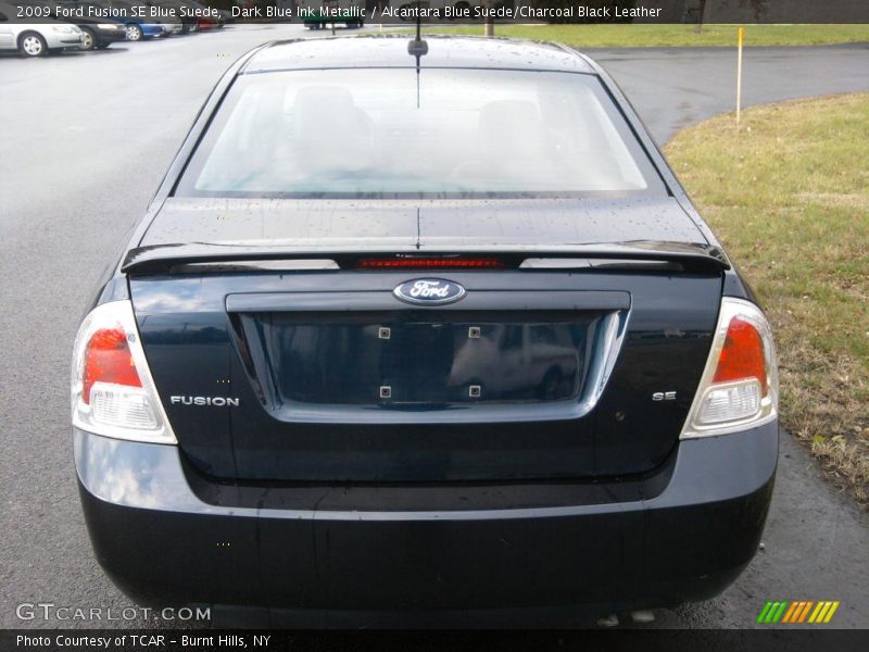 Dark Blue Ink Metallic / Alcantara Blue Suede/Charcoal Black Leather 2009 Ford Fusion SE Blue Suede