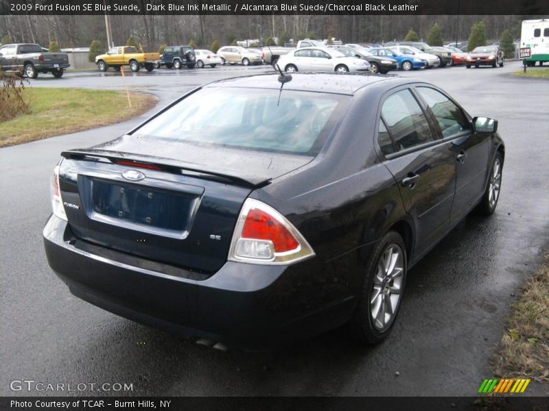 Dark Blue Ink Metallic / Alcantara Blue Suede/Charcoal Black Leather 2009 Ford Fusion SE Blue Suede