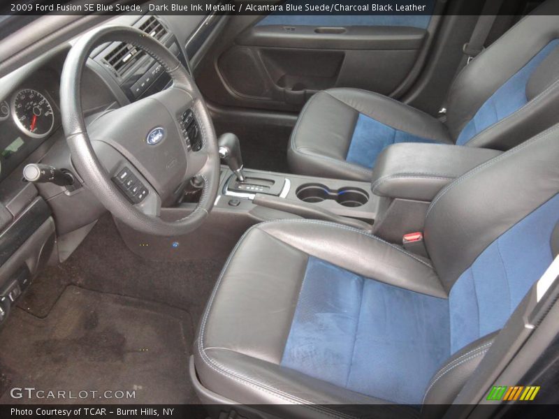 Dark Blue Ink Metallic / Alcantara Blue Suede/Charcoal Black Leather 2009 Ford Fusion SE Blue Suede