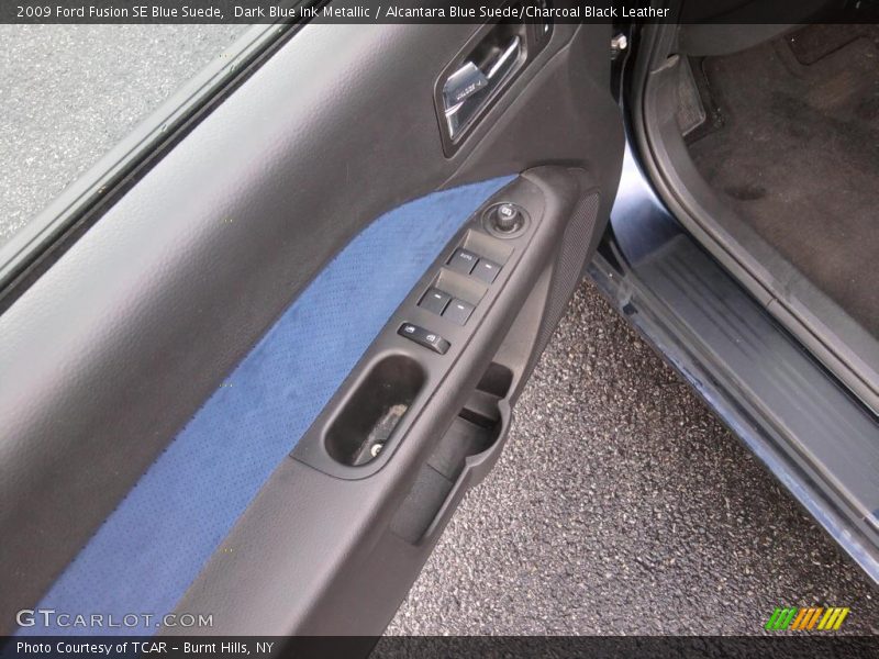 Dark Blue Ink Metallic / Alcantara Blue Suede/Charcoal Black Leather 2009 Ford Fusion SE Blue Suede