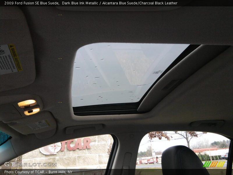 Dark Blue Ink Metallic / Alcantara Blue Suede/Charcoal Black Leather 2009 Ford Fusion SE Blue Suede