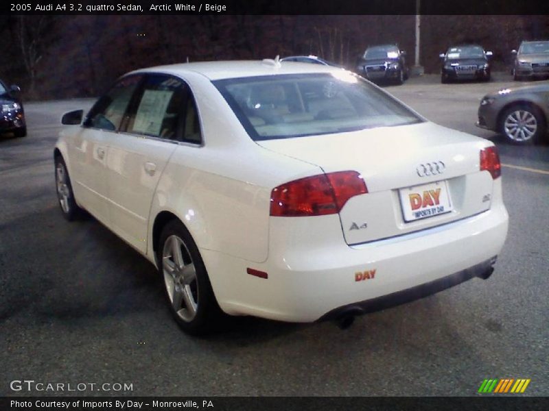 Arctic White / Beige 2005 Audi A4 3.2 quattro Sedan