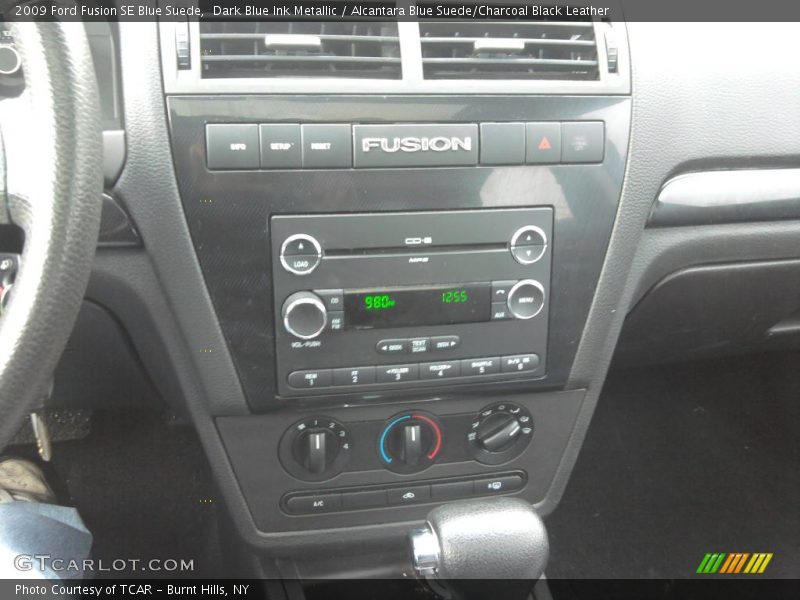 Dark Blue Ink Metallic / Alcantara Blue Suede/Charcoal Black Leather 2009 Ford Fusion SE Blue Suede