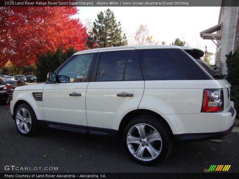 Alaska White / Ivory-Ocean Alcantara/Ocean Stitching 2010 Land Rover Range Rover Sport Supercharged