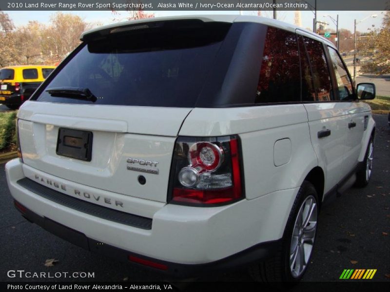Alaska White / Ivory-Ocean Alcantara/Ocean Stitching 2010 Land Rover Range Rover Sport Supercharged