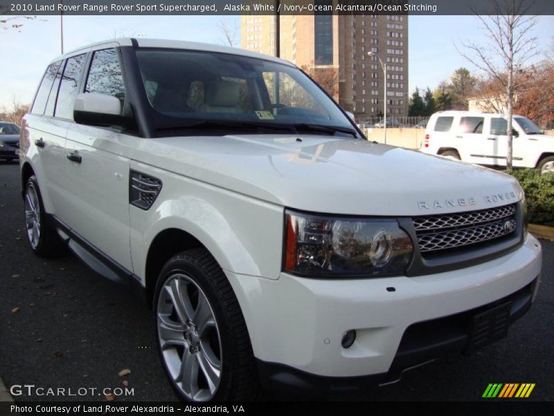 Alaska White / Ivory-Ocean Alcantara/Ocean Stitching 2010 Land Rover Range Rover Sport Supercharged