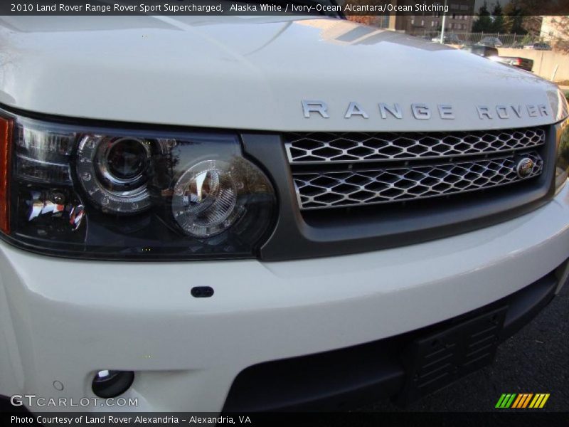 Alaska White / Ivory-Ocean Alcantara/Ocean Stitching 2010 Land Rover Range Rover Sport Supercharged