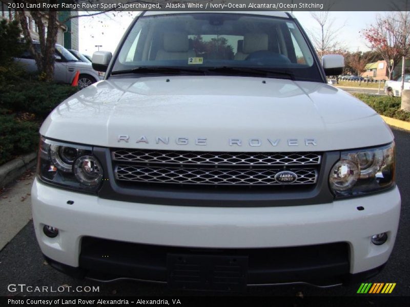 Alaska White / Ivory-Ocean Alcantara/Ocean Stitching 2010 Land Rover Range Rover Sport Supercharged