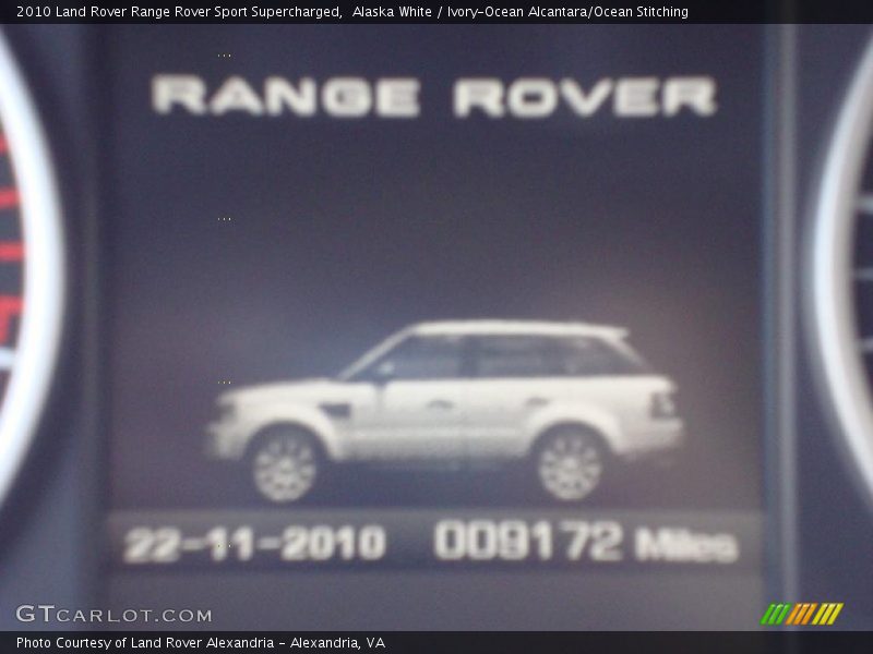 Alaska White / Ivory-Ocean Alcantara/Ocean Stitching 2010 Land Rover Range Rover Sport Supercharged