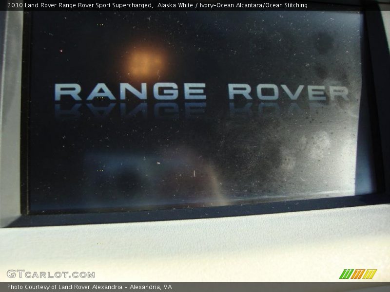 Alaska White / Ivory-Ocean Alcantara/Ocean Stitching 2010 Land Rover Range Rover Sport Supercharged