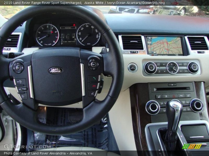 Alaska White / Ivory-Ocean Alcantara/Ocean Stitching 2010 Land Rover Range Rover Sport Supercharged