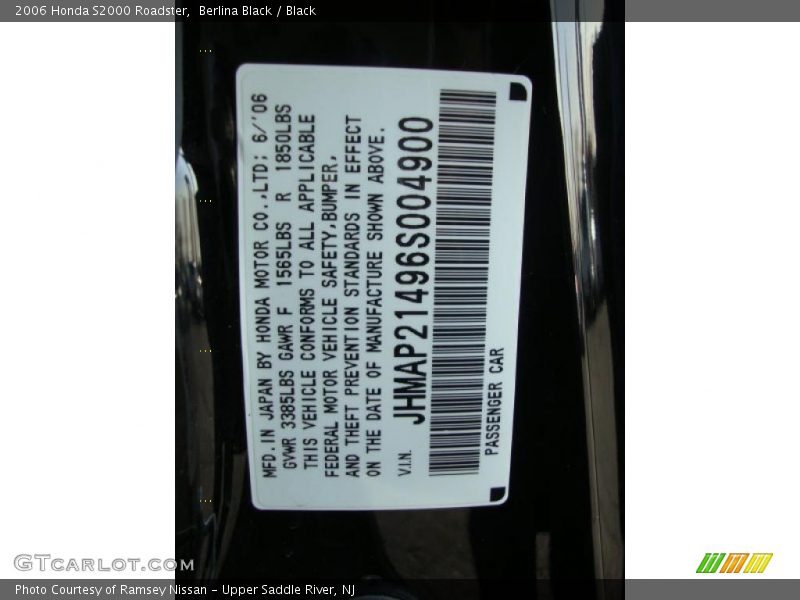 Berlina Black / Black 2006 Honda S2000 Roadster