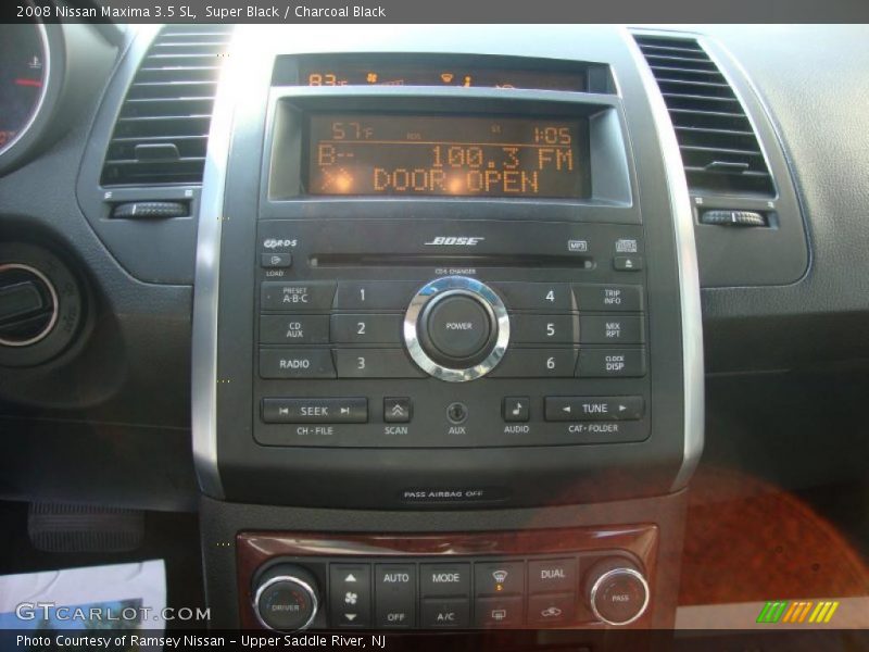 Super Black / Charcoal Black 2008 Nissan Maxima 3.5 SL