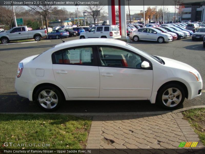Fresh Powder White / Charcoal/Steel 2007 Nissan Sentra 2.0 S