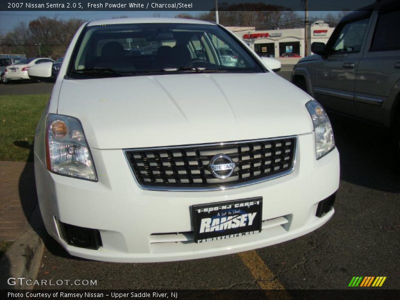 Fresh Powder White / Charcoal/Steel 2007 Nissan Sentra 2.0 S
