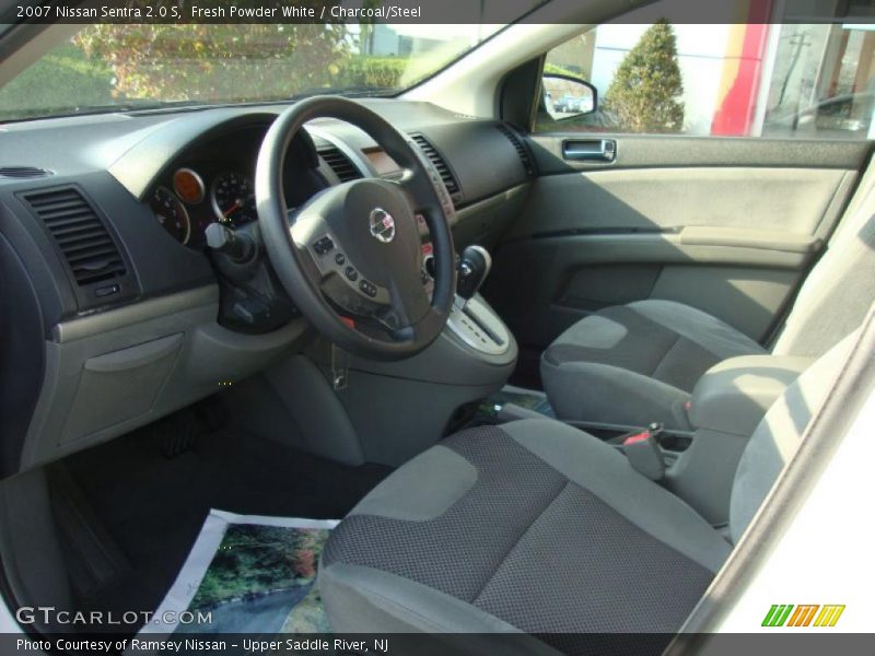 Fresh Powder White / Charcoal/Steel 2007 Nissan Sentra 2.0 S