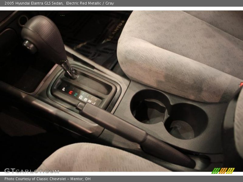 Electric Red Metallic / Gray 2005 Hyundai Elantra GLS Sedan