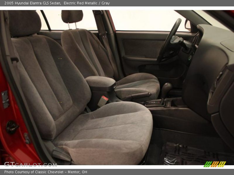 Electric Red Metallic / Gray 2005 Hyundai Elantra GLS Sedan