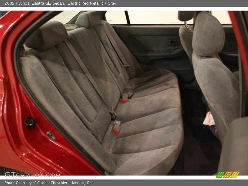 Electric Red Metallic / Gray 2005 Hyundai Elantra GLS Sedan